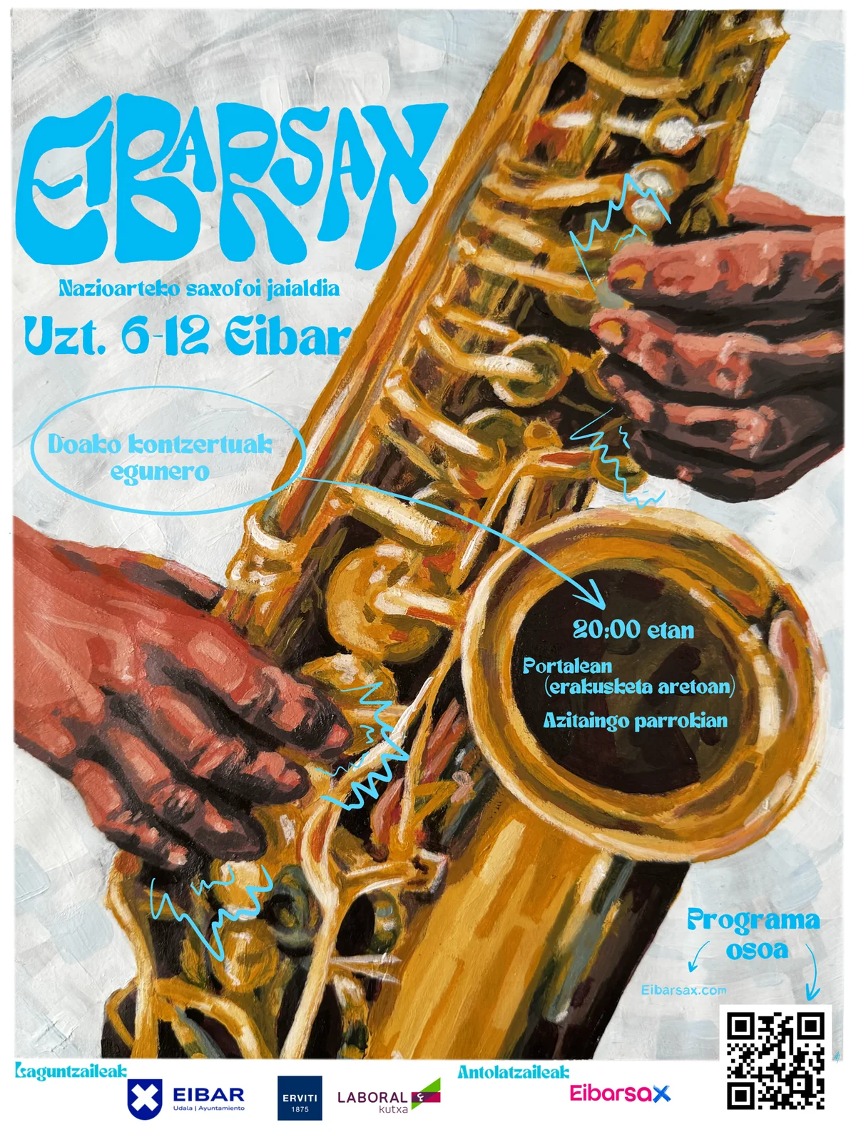 Cartel de Eibarsax 2025, obra de Maialen Bravo